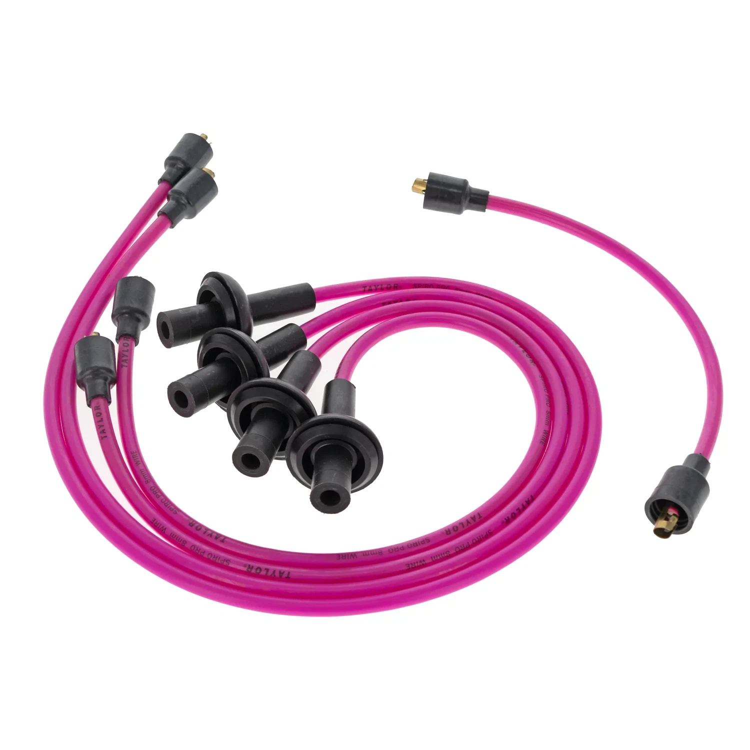 Spark Plug Wire Set Universal 8mm Silicone Spiro Pro 350 ohm_ft Pink 74791